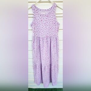 Cat & Jack Purple Polka Dots Palm Trees Sleeveless Maxi Dress!!!